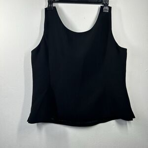 Kasper Women's Black Top Shell Blouse Tank Size‎ 14 Petite Fully Lined